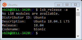 Version Ubuntu WSL